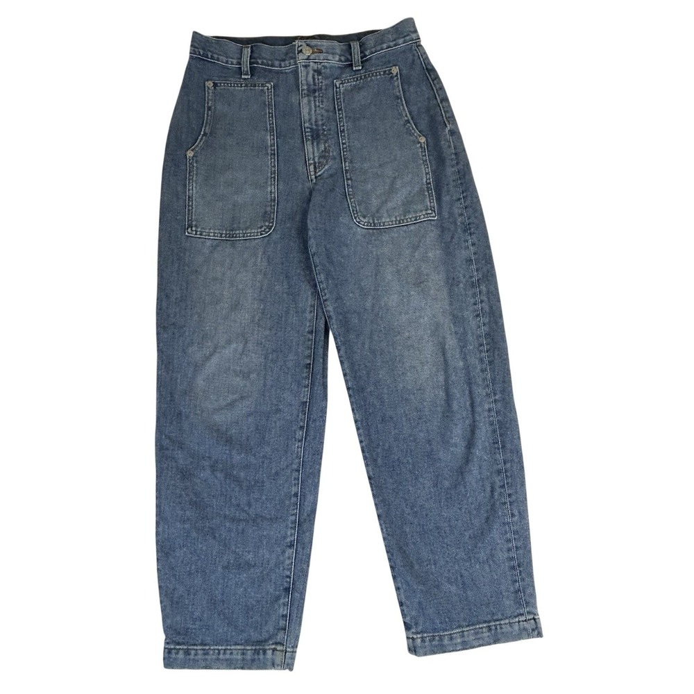Madewell Balloon Jeans High Rise Cropped Greene Wash Workwear Edition Size‎ 28 - Picture 4 of 12